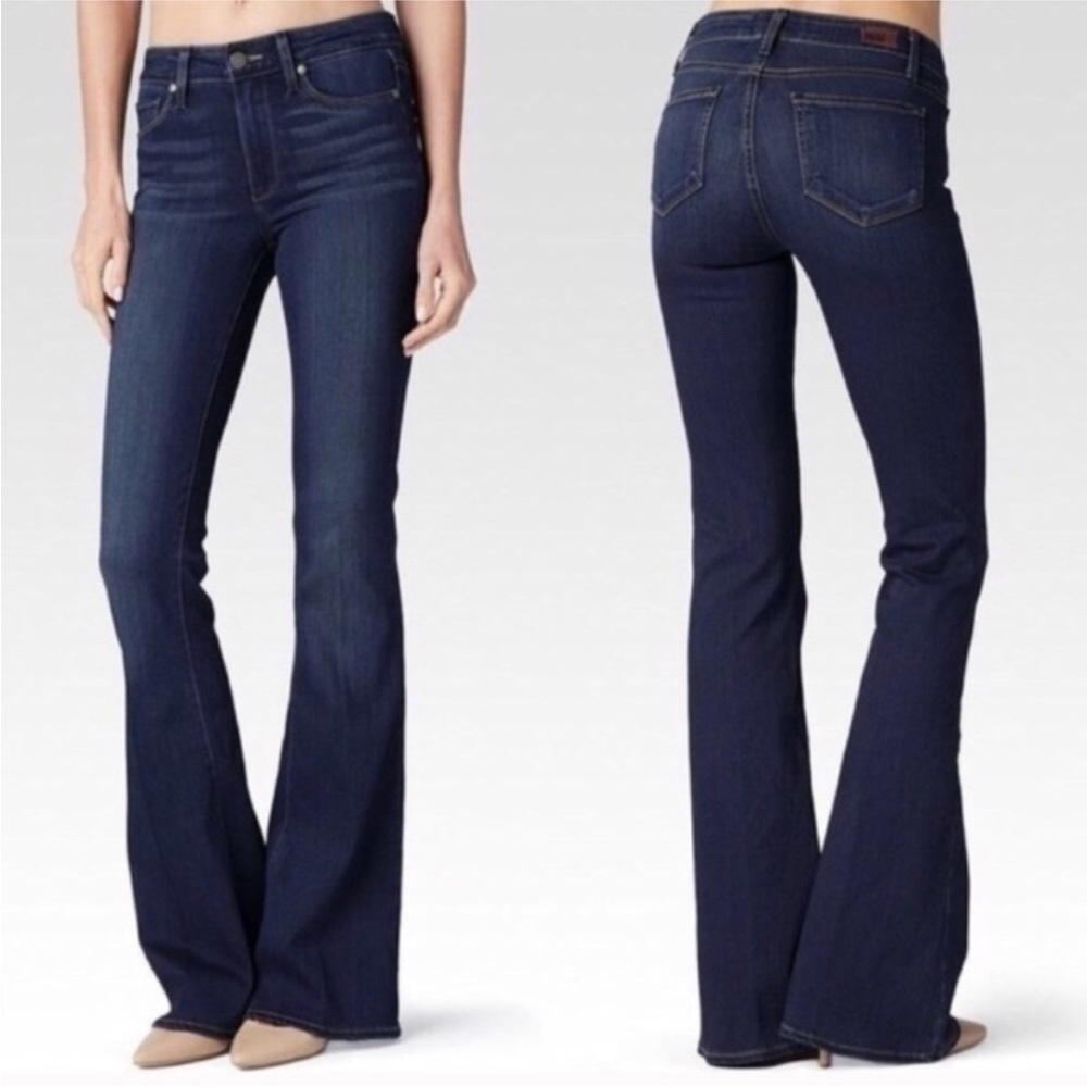 Paige High Rise Bell Canyon Flare Jeans Katia 23 NWT